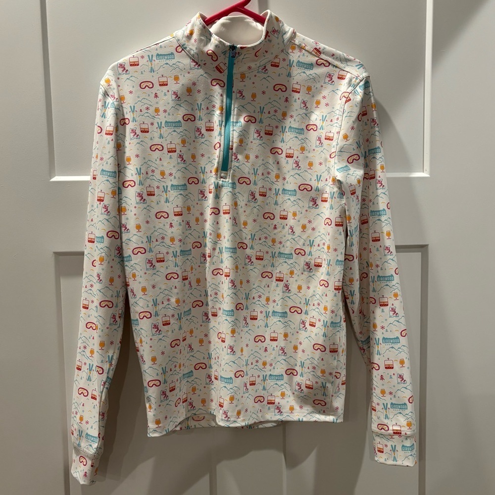 Jack + Sage Ski Snowboard Print 1/4 Zip Pullover - Picture 3 of 6